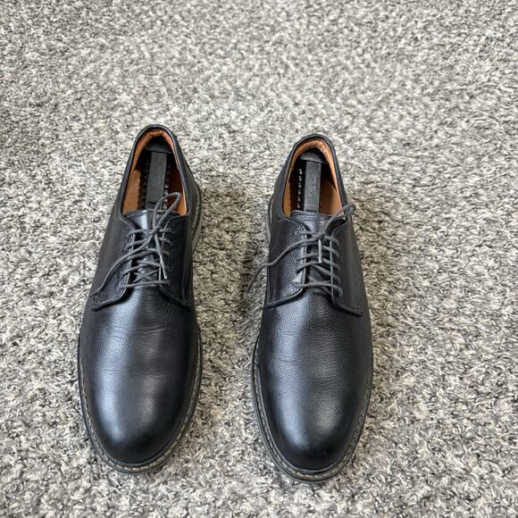 Allen Edmonds WANDERER COMFORT Plain Toe Blucher 11.5 D Black Grain Leather